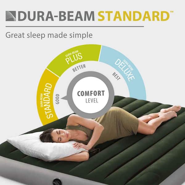 INTEX DURA-BEAM STANDARD エアーベッド ダブルサイズ Intex Dura-Beam Standard Series Downy Airbed with Built-In Foot