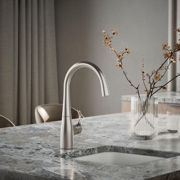 Simplice Single-Handle Bar Faucet in Vibrant Stainless