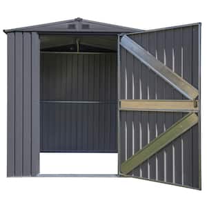 Elite 6 ft. W x 6 ft. D Anthracite Metal Premium Vented Corrosion Resistant Steel Storage Shed 34 sq. ft.