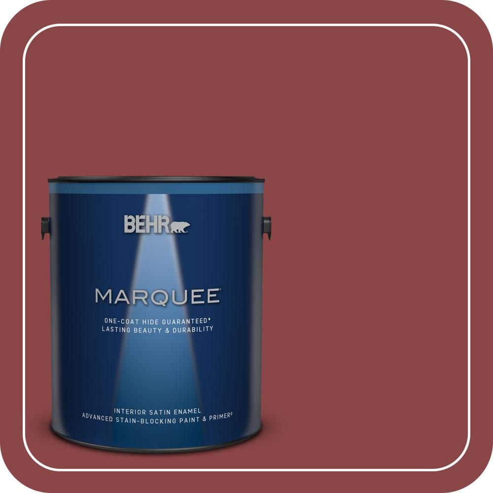 1 gal. #PPU1-10 Forbidden Red Satin Enamel Interior Paint & Primer product image for price tracking