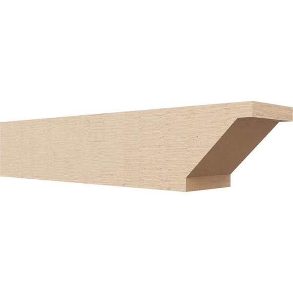 Ekena Millwork 4-in. x 4-in. x 20-in. Burlington Woodgrain, Primed Tan Timberthane Polyurethane Rafter Tail Brace