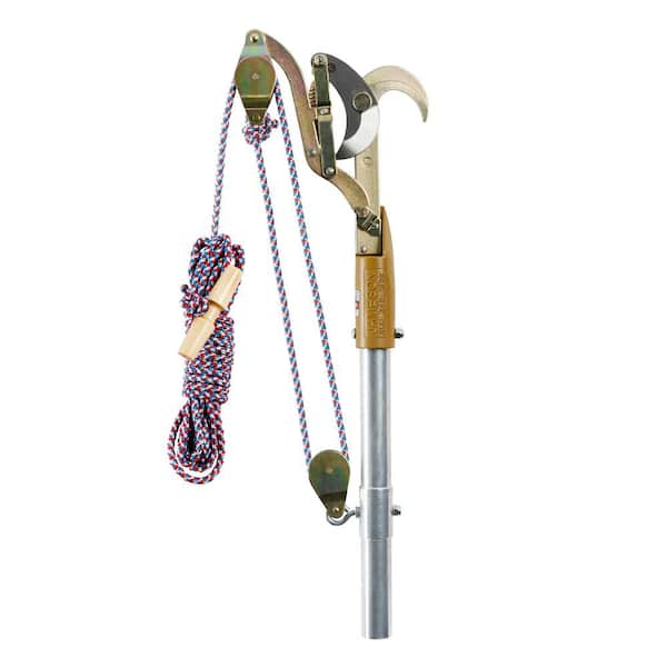 1.75 in. JA-34 Big Mouth Double Pulley Tree Pruner Kit with Premium Bumpy Rope, Red White Blue