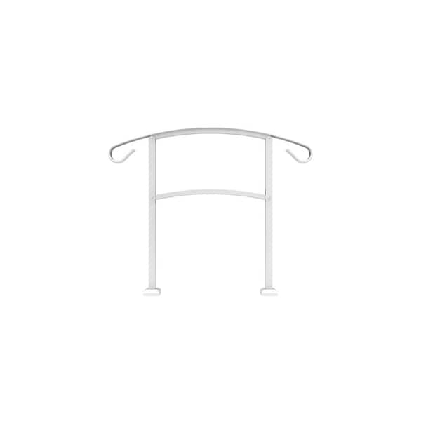 HandiRail 3.57 in. x 47.75 in. x 3.09 ft. White 3-Step Aluminum Rail Kit (Unassembled)