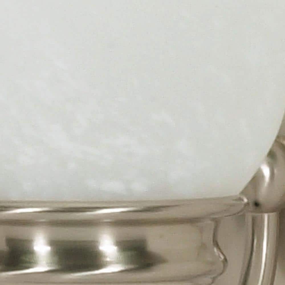 Brushed Nickel Frosted Glass 7" Vanity Light Fixture