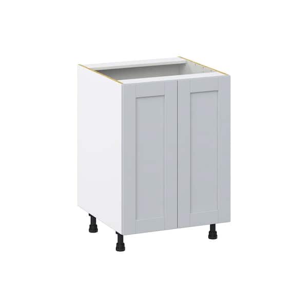 J COLLECTION Cumberland Light Gray Shaker Assembled Sink Base Kitchen Cabinet with Full Height Door (30 in. W x 34.5 in. H x 24 in.D)