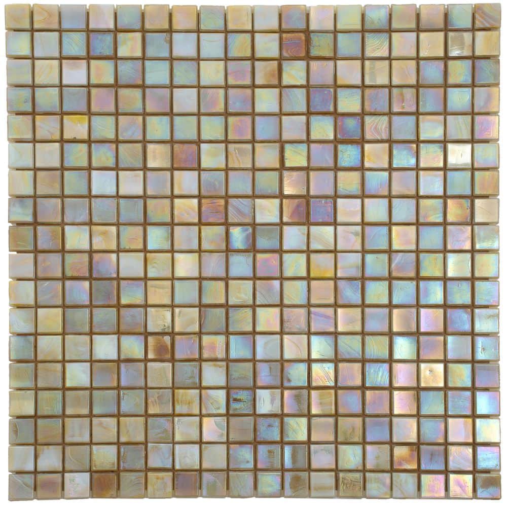 Skosh 11.6 in. x 11.6 in. Glossy Bisque Beige Glass Mosaic Wall and Floor Tile (18.69 sq. ft./case) (20-pack) price history on PriceWatchPro