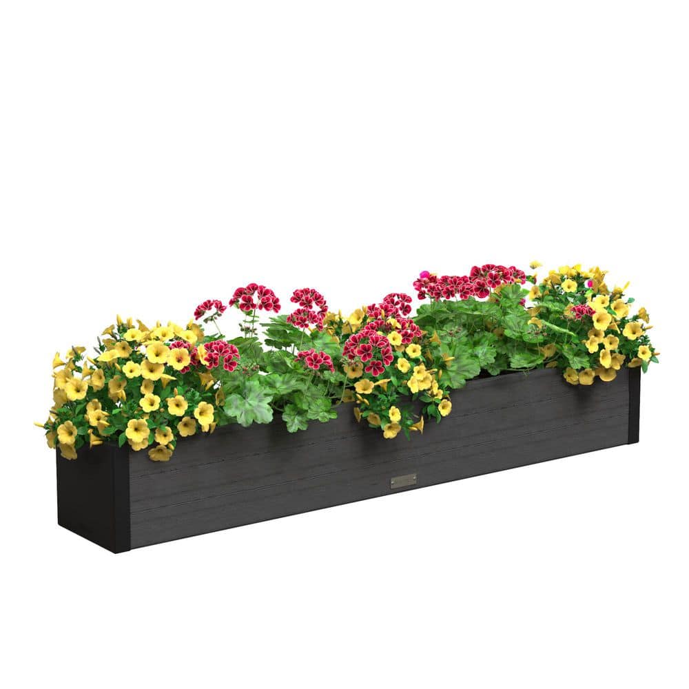 Mayne Horizon 60 in. x 10 in. x 9 in. Charcoal Plastic Vinyl