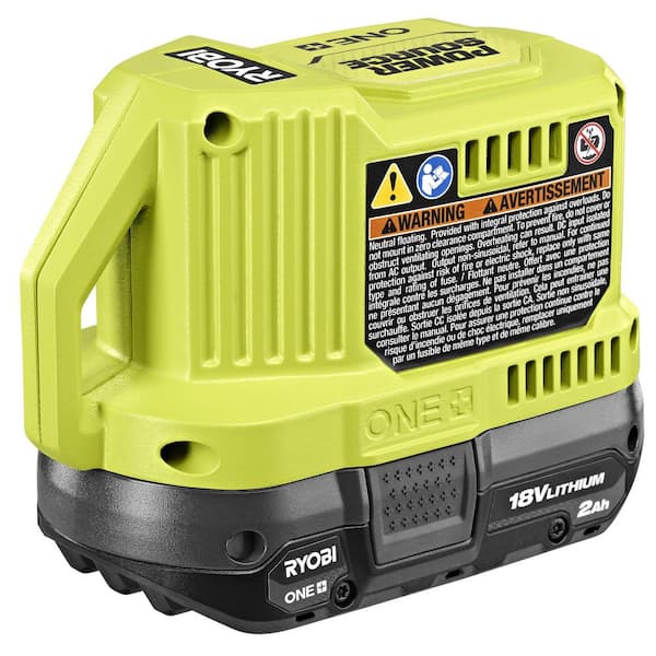 Ryobi One+ 18-Volt 120-Watt Push Start Power Source with 12-Volt Outlet (Tool-Only)