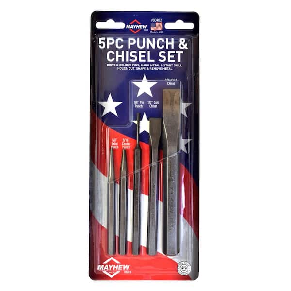 Mayhew Punch and Chisel Set (5-Piece) 90402 - The Home Depot