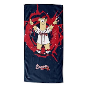 MLB Multi-Color Mascots Braves Printed Cotton/Polyester Blend Beach Towel
