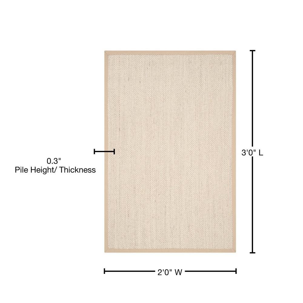 Sleek Marble & Linen 24" Hand-Knotted Rectangular Rug
