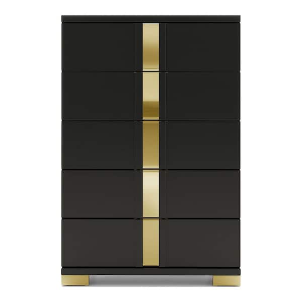 Furniture of America Nina 3-Piece Contemporary Black Wood Queen