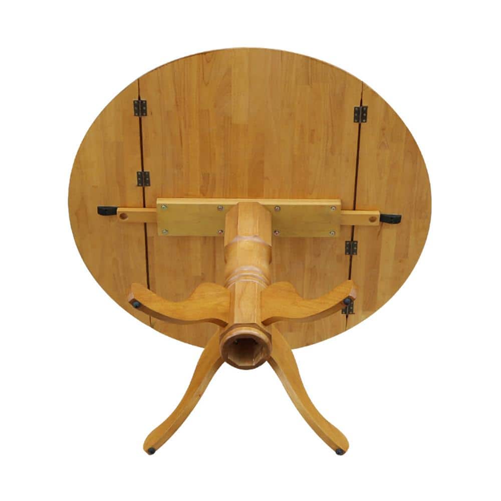Versatile Dual Drop Leaf Dining Set with Splat Back Chairs in Oak/Black
