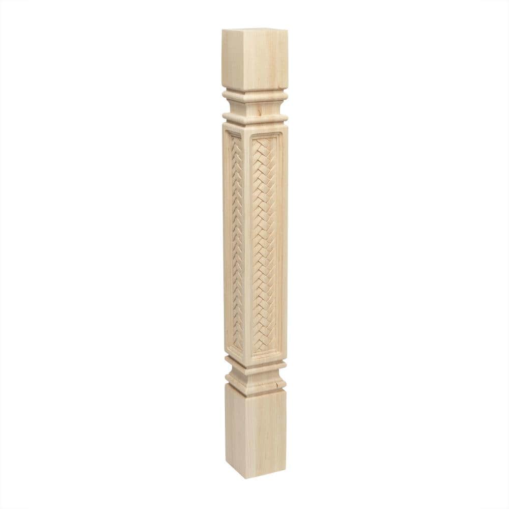 35.25" High Maple Mission Weave Kitchen Island Leg