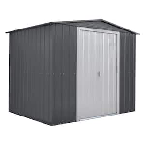 Do-it Yourself Gable 8 ft. W x 6 ft. D Metal Outdoor Storage Shed with Double Sliding Doors 48 sq. ft.