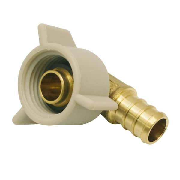 Apollo 1/2 in. Brass PEX-B Barb x 1/2 in. Female Pipe Thread Adapter  90-Degree Drop-Ear Elbow APXDEE12 - The Home Depot