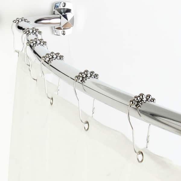 Elegant Home Fashions Curved Adjustable Shower Rod Value Pack in 3 in1 in Chrome-DISCONTINUED