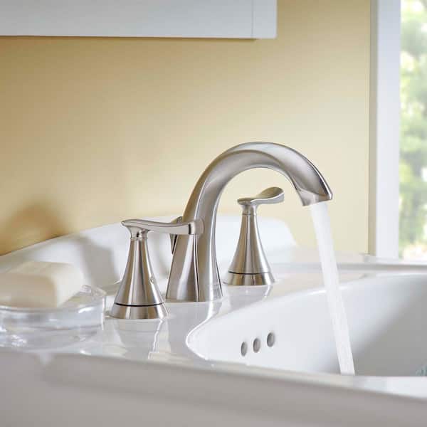 Chatfield 8 in. Widespread 2-Handle Bathroom Faucet in Brushed Nickel