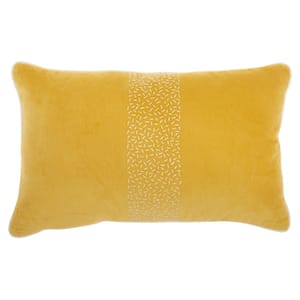 Life Styles Yellow 12 in. x 20 in. Throw Pillow