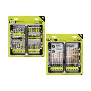 Impact Rated Driving Kit (70-Piece) with Titanium Drill Bit Kit (22-Piece)