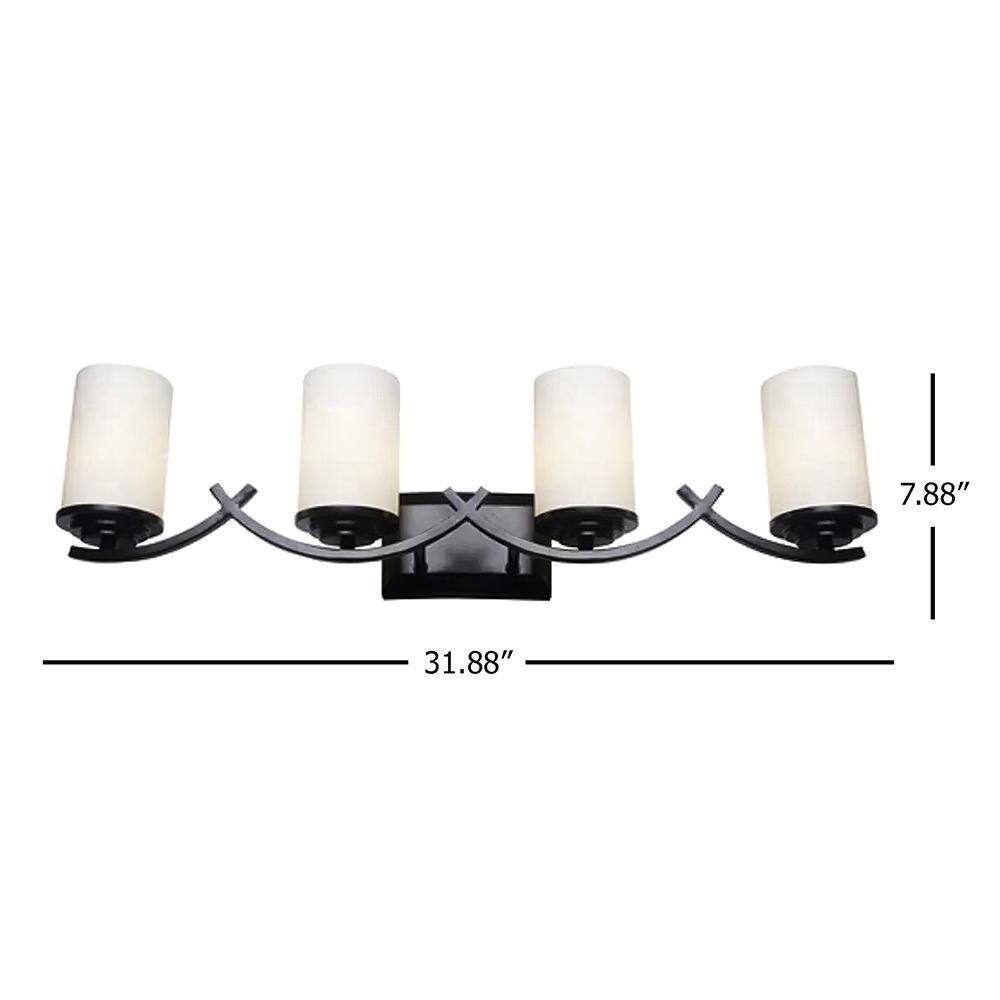 Oil Rubbed Bronze 4-Light Dimmable Vanity Fixture