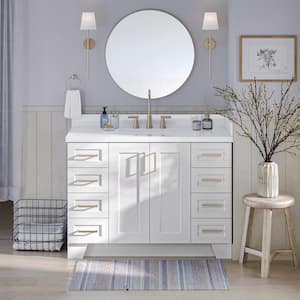 Glacier Bay Everdean 30 in. W x 19 in. D x 34 in. H Single Sink Bath Vanity  in Pearl Gray with White Cultured Marble Top EV30P2-PG - The Home Depot