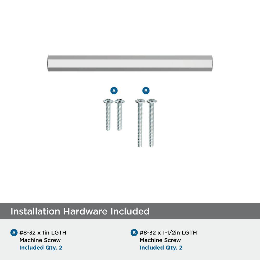 Polished Chrome 3-Inch Modern Bar Cabinet Pull