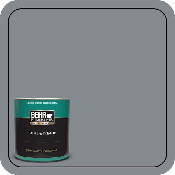 BEHR PREMIUM PLUS 1 qt. #PPU26-21 Overcast Semi-Gloss Enamel Exterior Paint & Primer