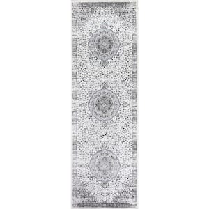 Sevilla Ivory 3 ft. x 8 ft. (2'6" x 8') Floral Transitional Runner