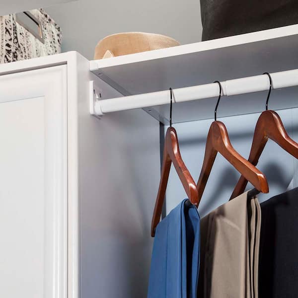Selectives 14 in. L White Steel Fixed Mount Shelving Standard Support Bracket Kit