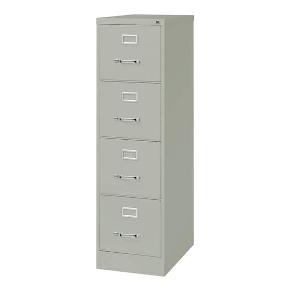 Hirsh 25 in. D 4-Drawer Light Gray Metal Letter Width 15 in. W Vertical File Cabinet Commercial Grade