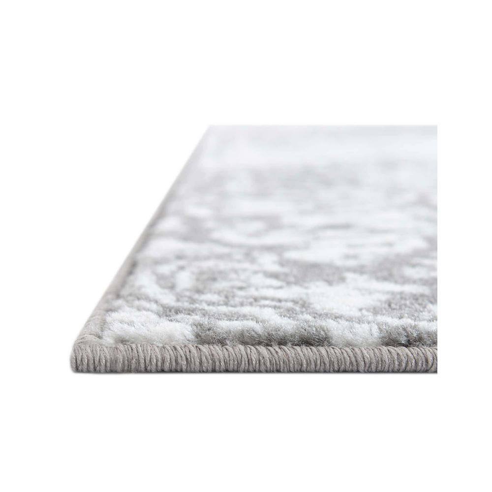 Reversible Easy Care Synthetic Area Rug in Gray and Blue