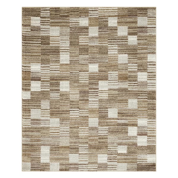 Home Decorators Collection Pernette Beige 7 ft. 10 in. Square Geometric Area Rug