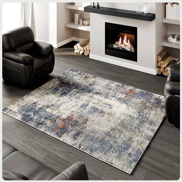 Eviva Aries Cream/Multicolor 5 ft. x 7 ft. Vintage Area Rug RG1156-5X7CM -  The Home Depot