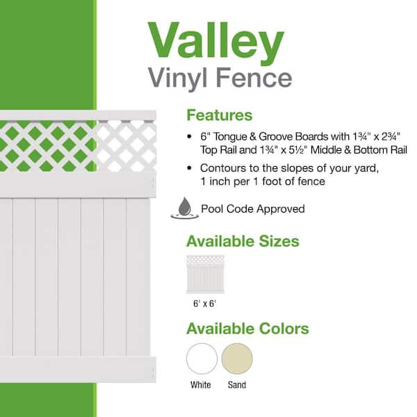 Freedom Keswick 7-ft H x 5-in W White Vinyl Corner Fence Post (Unassembled)
