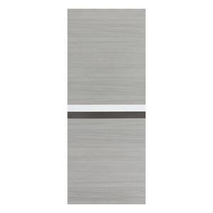 30 in. x 80 in. Waterproof and Moisture-Proof Gray Finished MDF Barn Door Slab with Melamine Protective Layer, Only Slab