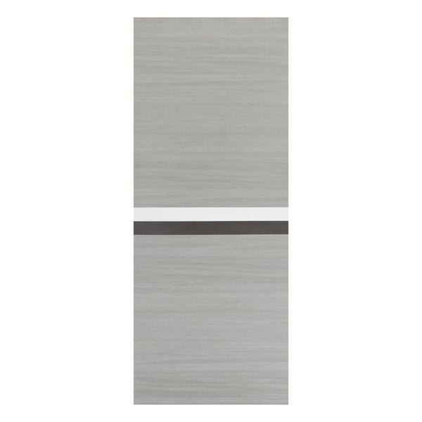 Nivencai 36 in. x 80 in. Waterproof, Moisture-Proof Gray Finished MDF Barn Door Slab with Melamine Protective Layer, Slab