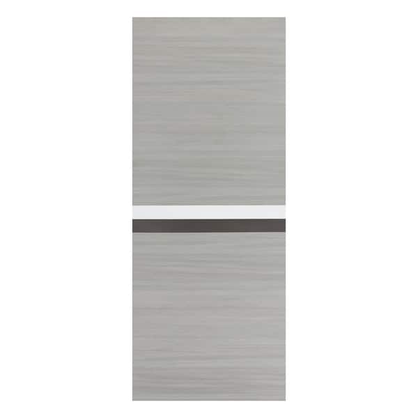 Nivencai 36 in. x 84 in. Waterproof and Moisture-Proof Gray Finished MDF Barn Door Slab with Melamine Protective Layer, Only Slab