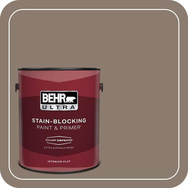BEHR ULTRA 1 gal. #T18-07 Road Less Travelled Extra Durable Flat Interior Paint & Primer