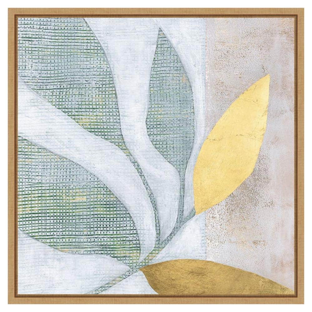 Veiled Garden I Abstract Canvas Print with Maple Frame