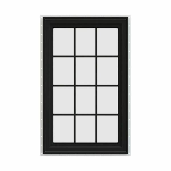 JELD-WEN 30 in. x 48 in. V-4500 Series Bronze FiniShield Vinyl