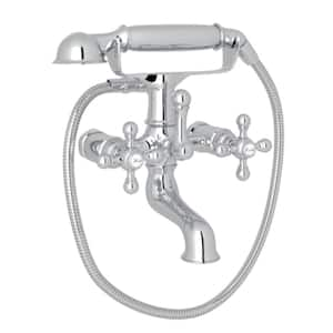 Arcana 3-Handle Claw Foot Tub Faucet in Polished Chrome