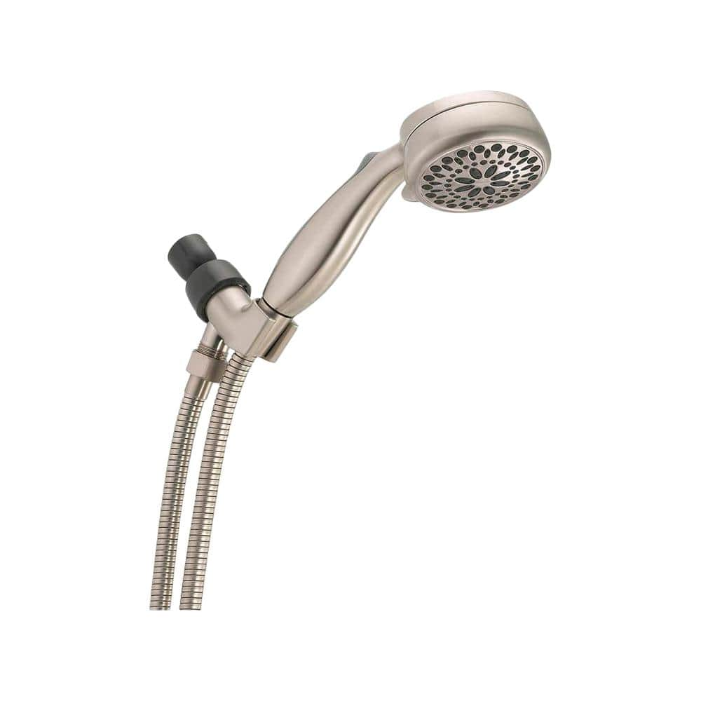 UPC 034449859264 product image for 7-Spray Patterns 1.75 GPM 3.38 in. Wall Mount Handheld Shower Head in Spotshield | upcitemdb.com