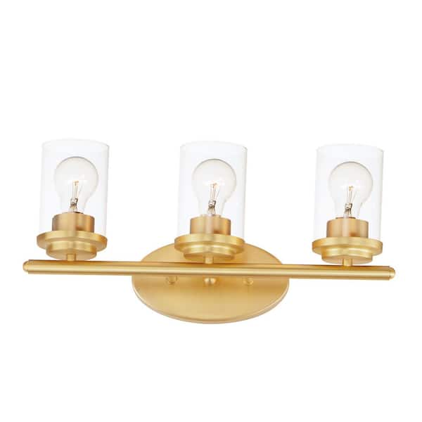 Maxim Lighting Corona 26.25 in. 3 Light Brass Bath Vanity Light