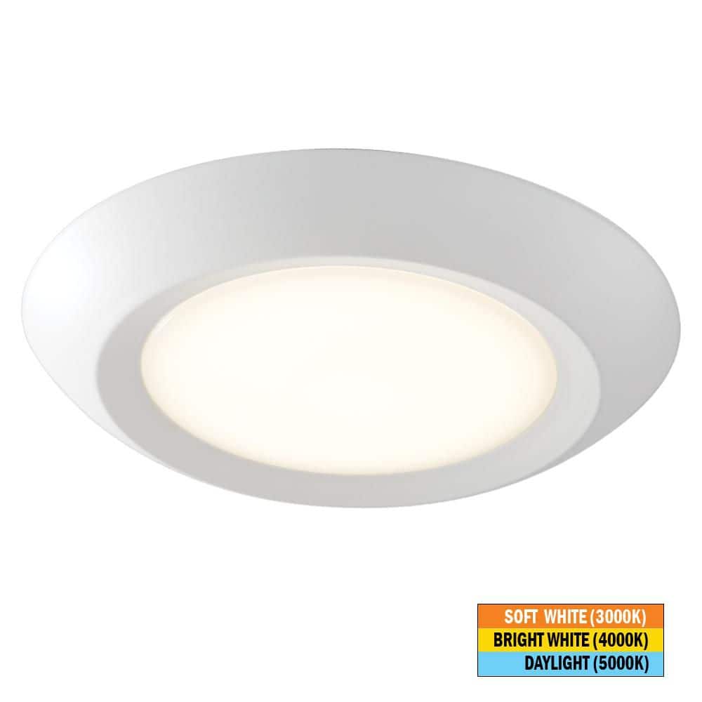 10 in. 18-Watt Adjustable CCT Disk Light LED Flush Mount Light Fixture 1500