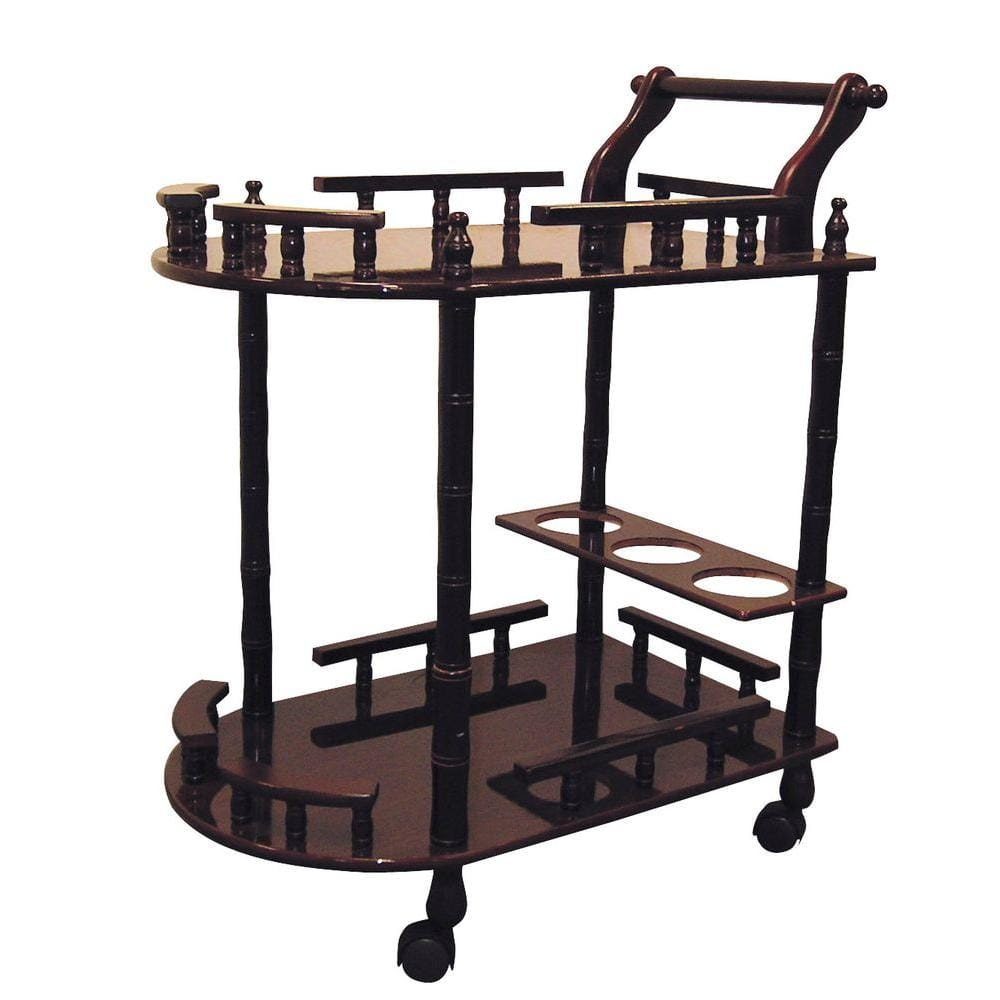 Cherry 2-Tier Wine Cart Table price history on PriceWatchPro