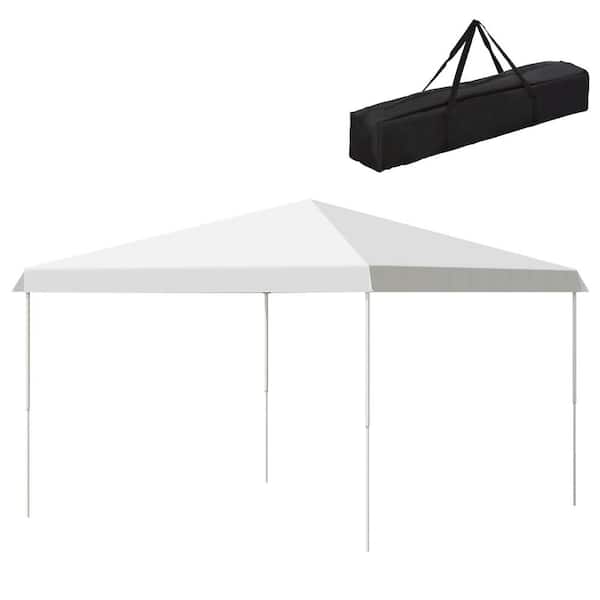 kofferbak Shilling Concurrenten Outsunny 13 ft. x 13 ft. Pop Up White Canopy Party Tent Folding Instant Sun  Shade with Adjustable Height, Carry Bag 84C-332 - The Home Depot