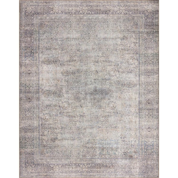 LOLOI II Wynter Silver/Charcoal 3 ft. 6 in. x 5 ft. 6 in. Oriental Printed Area Rug