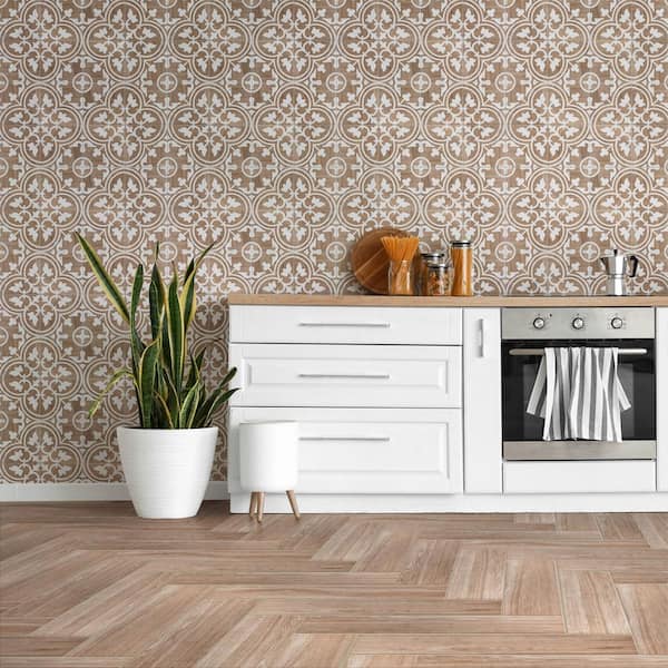 Llama Arte Loire Verso Noce 9-3/4 in. x 9-3/4 in. Porcelain Floor and Wall Tile (10.88 sq. ft./Case)