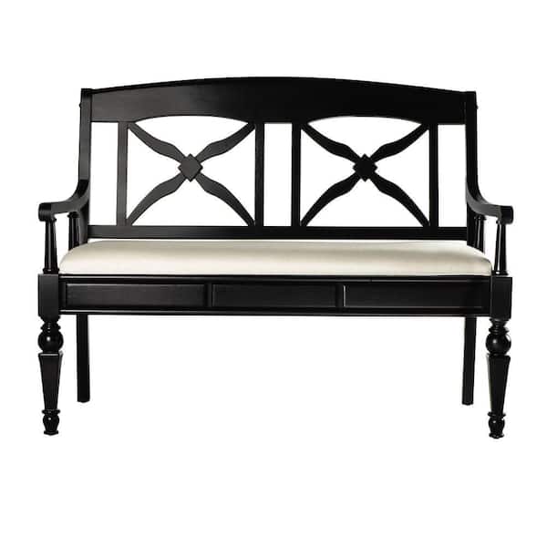 Unbranded Brimfield 50 in. W Top Deluxe Bench in Antique Black/Natural